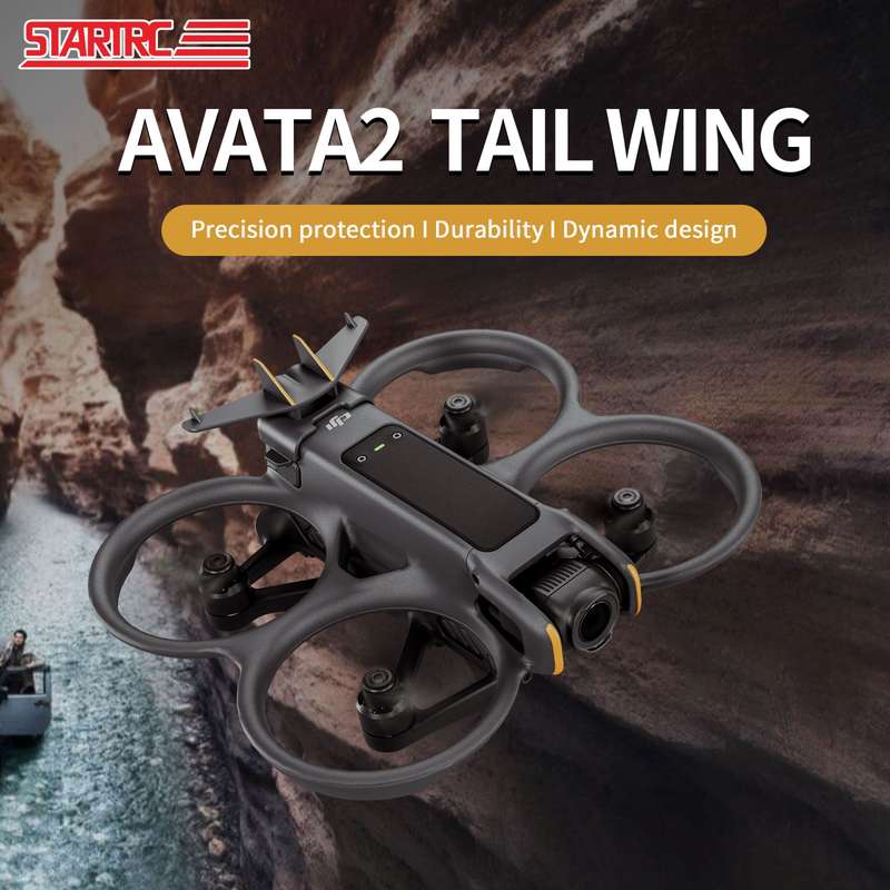 For DJI Avata 2 STARTRC Battery Quick-release Flying Tail Cover (Black)
