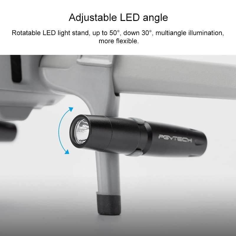 PGYTECH P-16A-038 Portable Heightened Landing Gear Extensions Rack LED Headlamp Set for DJI Mavic Ai