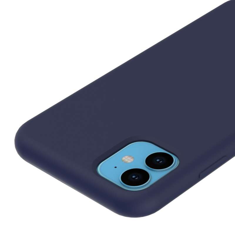For iPhone 11 Solid Color Liquid Silicone Shockproof Case (Yellow)