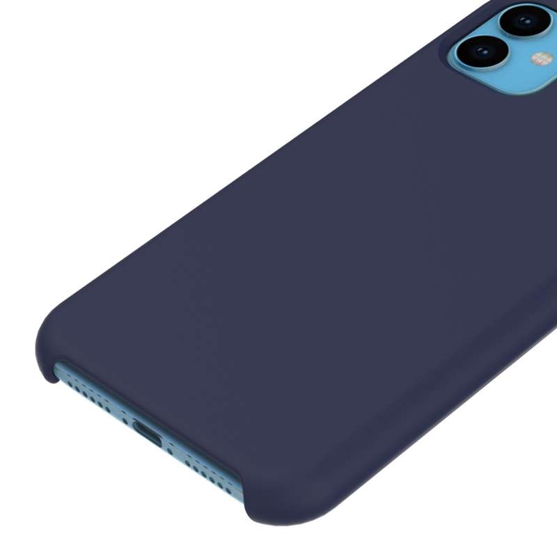 For iPhone 11 Solid Color Liquid Silicone Shockproof Case (Yellow)