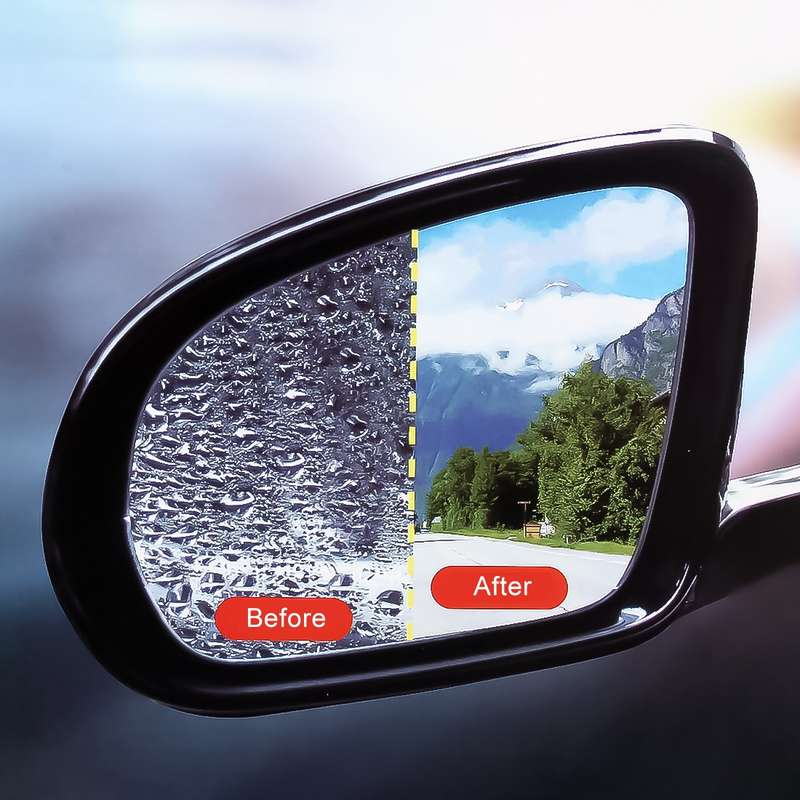 For Mazda CX-5 2016-2017 Car PET Rearview Mirror Protective Window Clear Anti-fog Waterproof Rain Sh