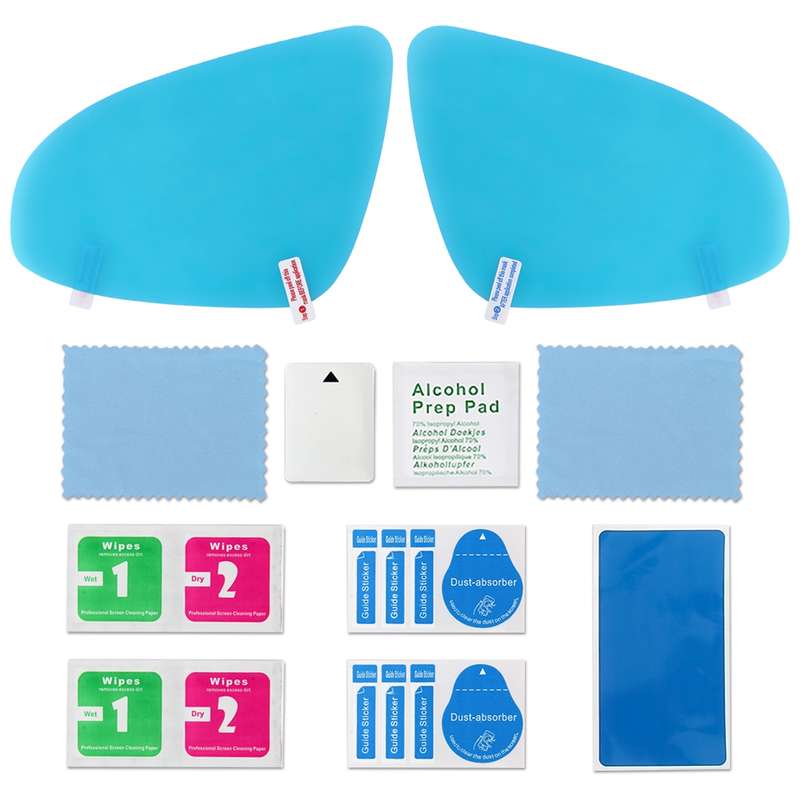 For BESTUNE T77 Car PET Rearview Mirror Protective Window Clear Anti-fog Waterproof Rain Shield Film