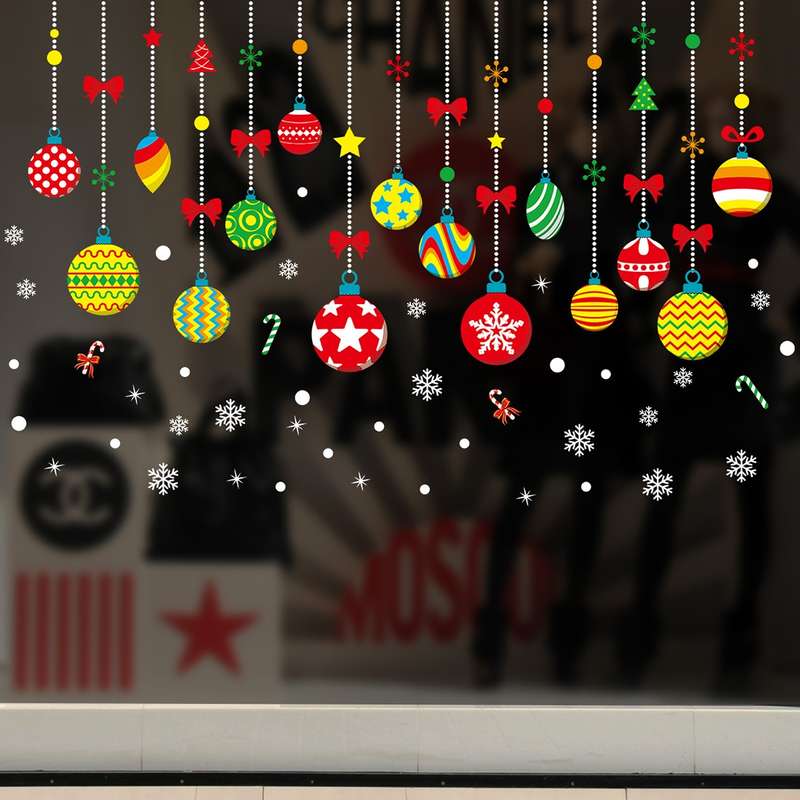 Window Glass Door Removable Christmas Festival Wall Sticker Decoration(6257)