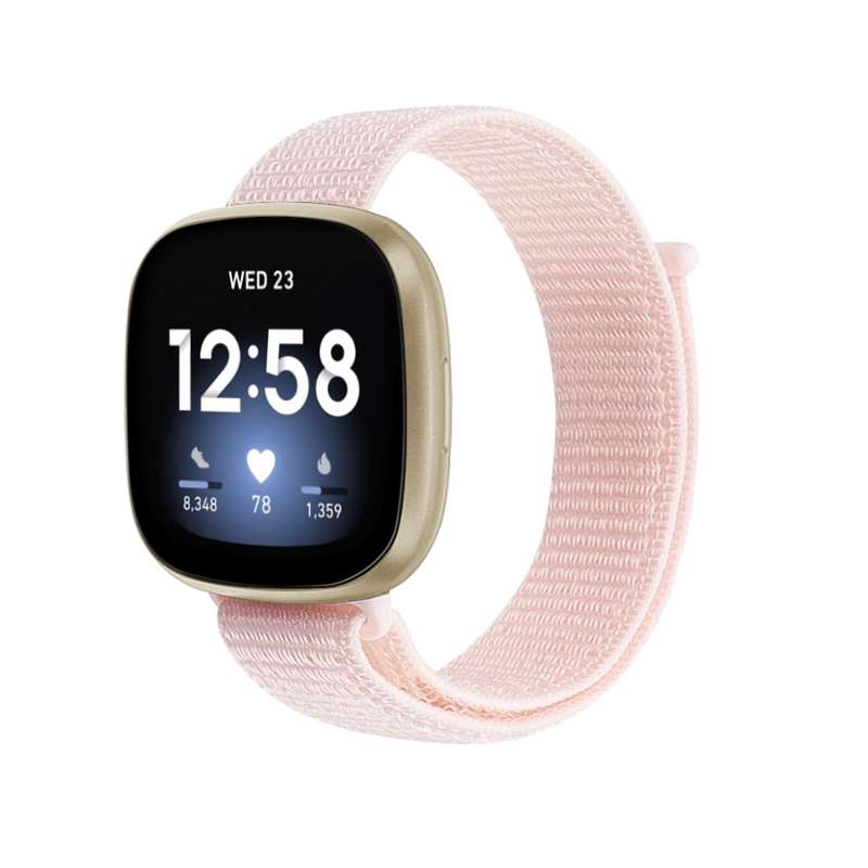 For Fitbit Versa 3 Nylon Loop Watch Band(Army Green)
