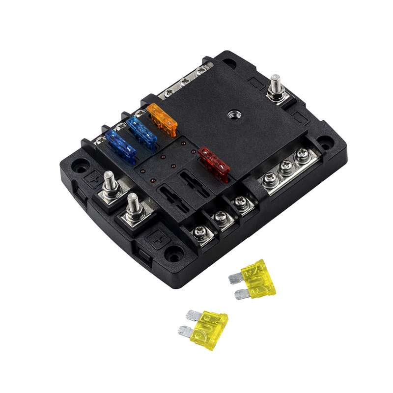 CS-1222A1 High Current Independent Positive and Negative 6-way LED Indicator Plug Fuse Box