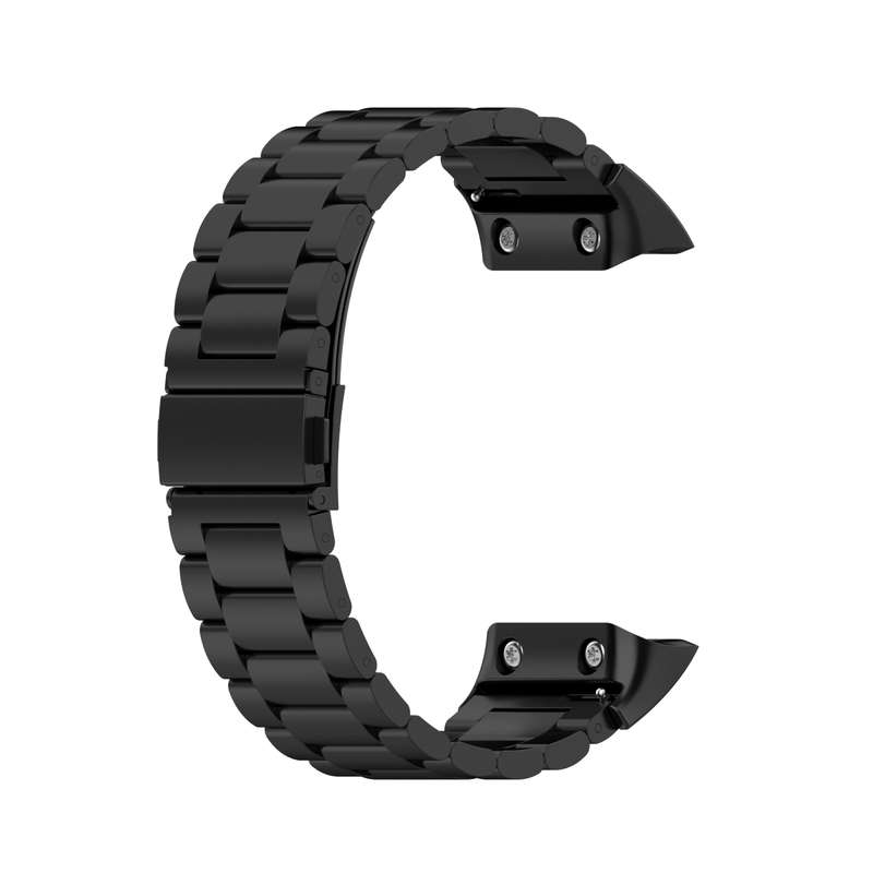 For Garmin Forerunner 35 / 30 Universal Three Beads Stainless Steel Watch Band(Black)