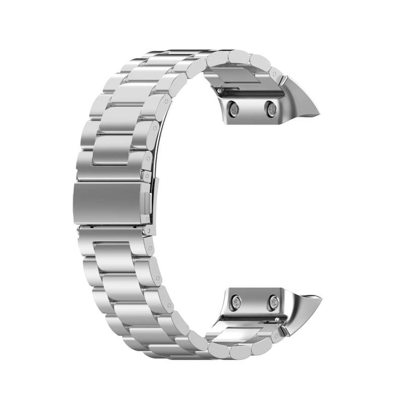 For Garmin Forerunner 35 / 30 Universal Three Beads Stainless Steel Watch Band(Black)
