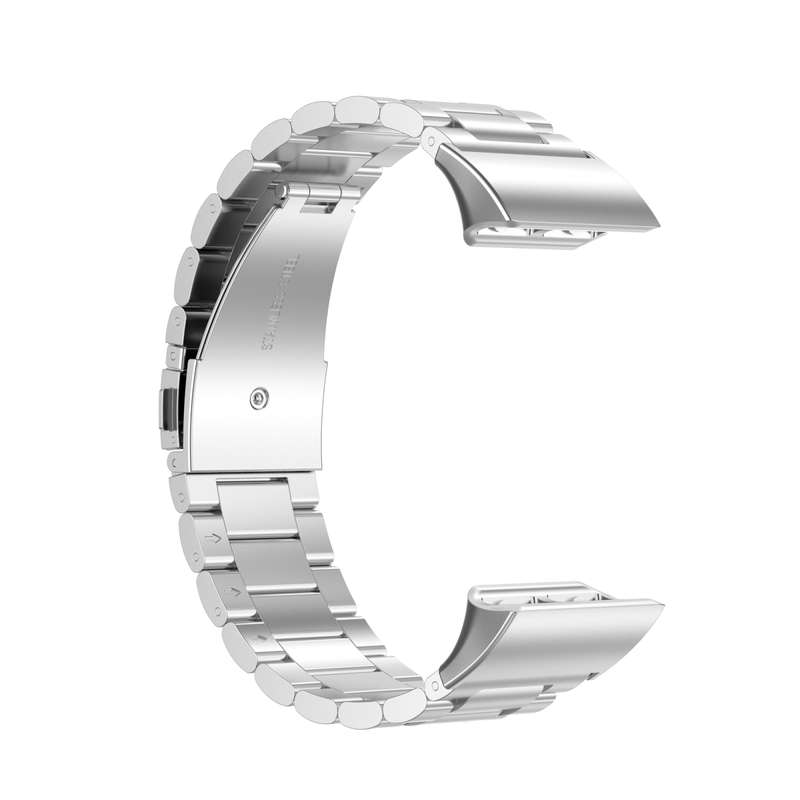 For Garmin Forerunner 35 / 30 Universal Three Beads Stainless Steel Watch Band(Black)