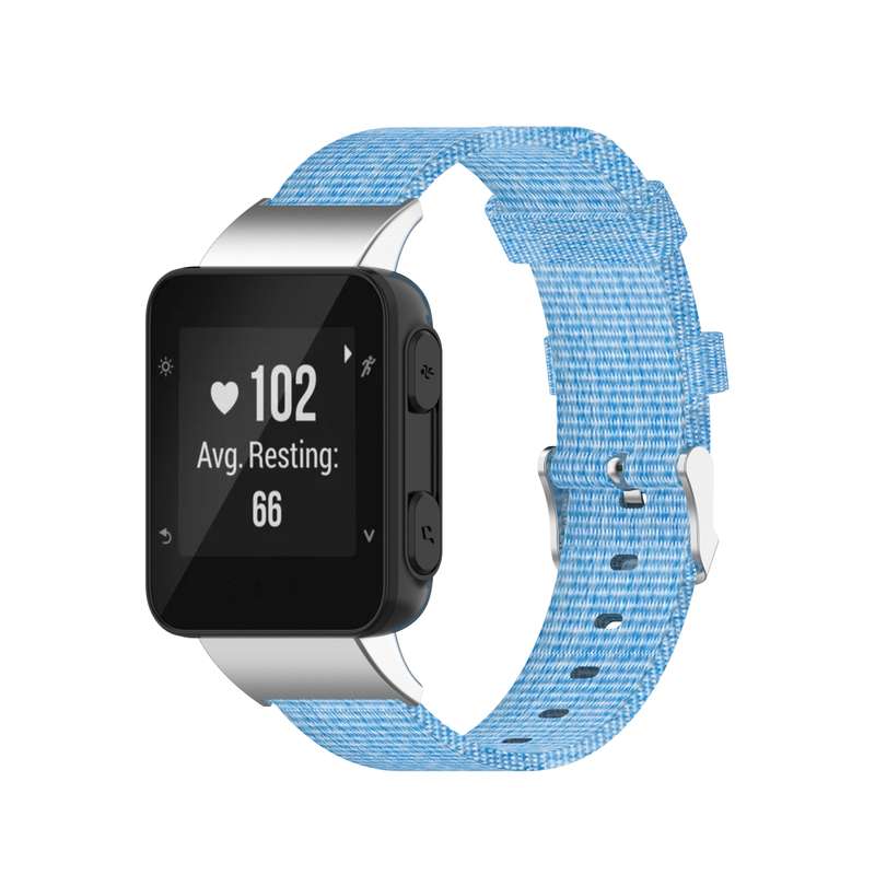 For Garmin Forerunner 35 / 30 Universal Nylon Canvas Watch Band(Coffee)