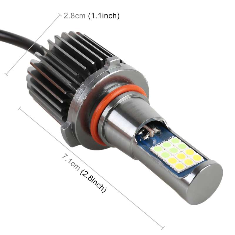9006 2 PCS DC12-24V / 10.5W Car Double Colors Fog Lights with 24LEDs SMD-3030 & Constant Current, Bo