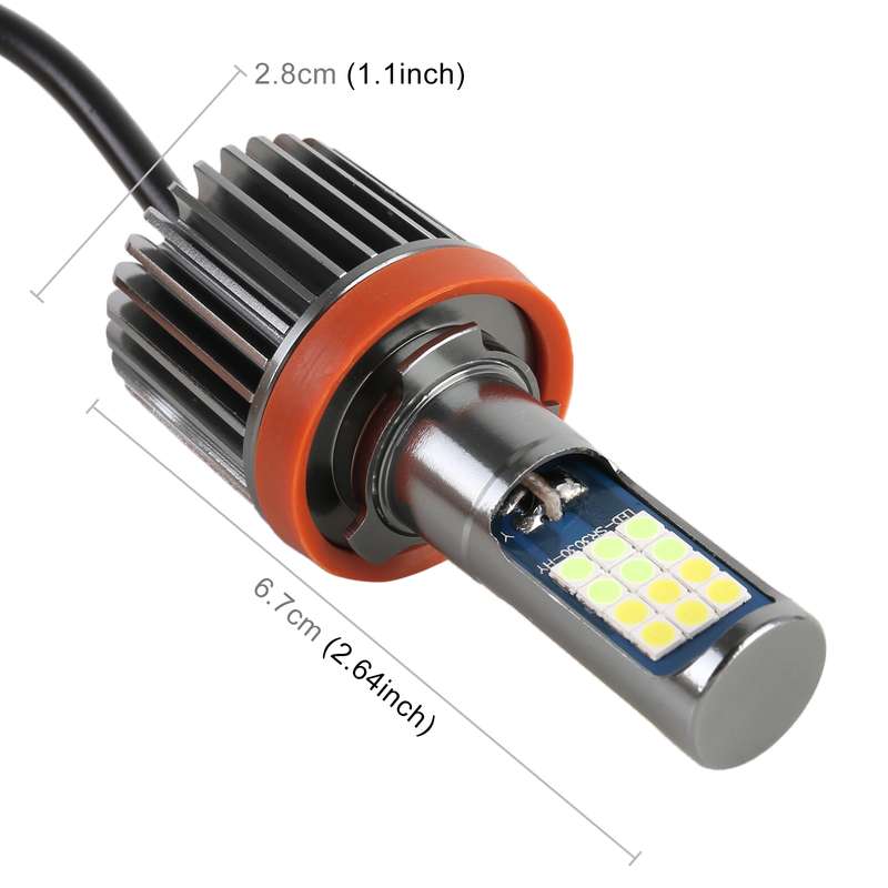 H11 2 PCS DC12-24V / 10.5W Car Double Colors Fog Lights with 24LEDs SMD-3030 & Constant Current, Box