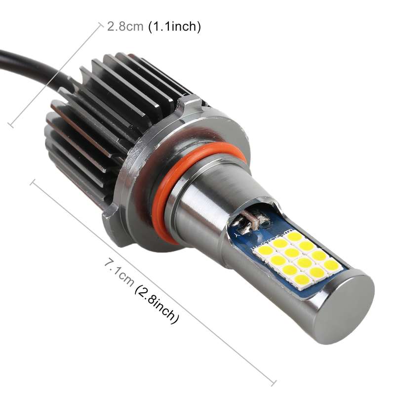 9006 2 PCS DC12-24V / 10.5W Car Fog Lights with 24LEDs SMD-3030 & Constant Current, Box Packaging(Go