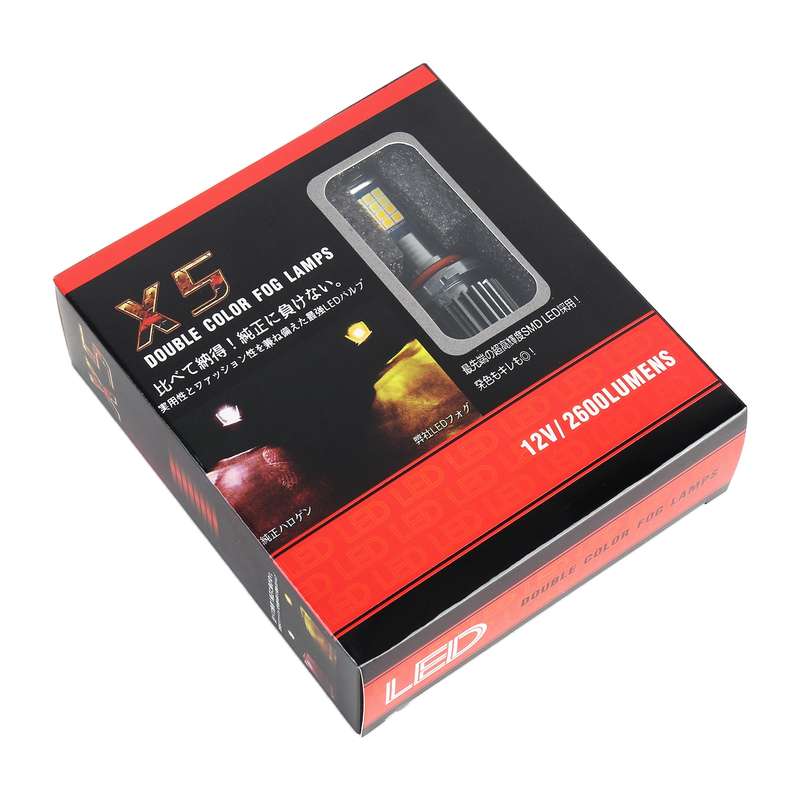 9006 2 PCS DC12-24V / 10.5W Car Fog Lights with 24LEDs SMD-3030 & Constant Current, Box Packaging(Li