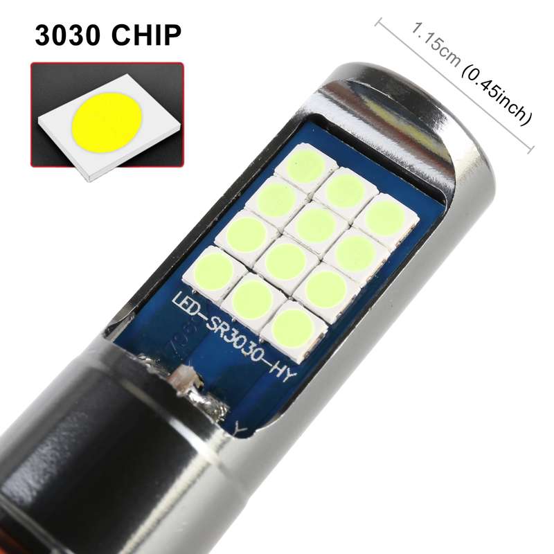 H3 2 PCS DC12-24V / 10.5W Car Fog Lights with 24LEDs SMD-3030 & Constant Current, Box Packaging(Ice