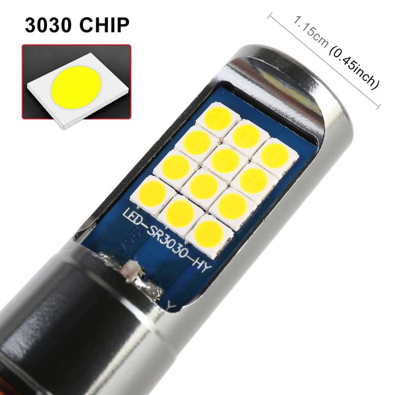H3 2 PCS DC12-24V / 10.5W Car Fog Lights with 24LEDs SMD-3030 & Constant Current, Box Packaging(Gold