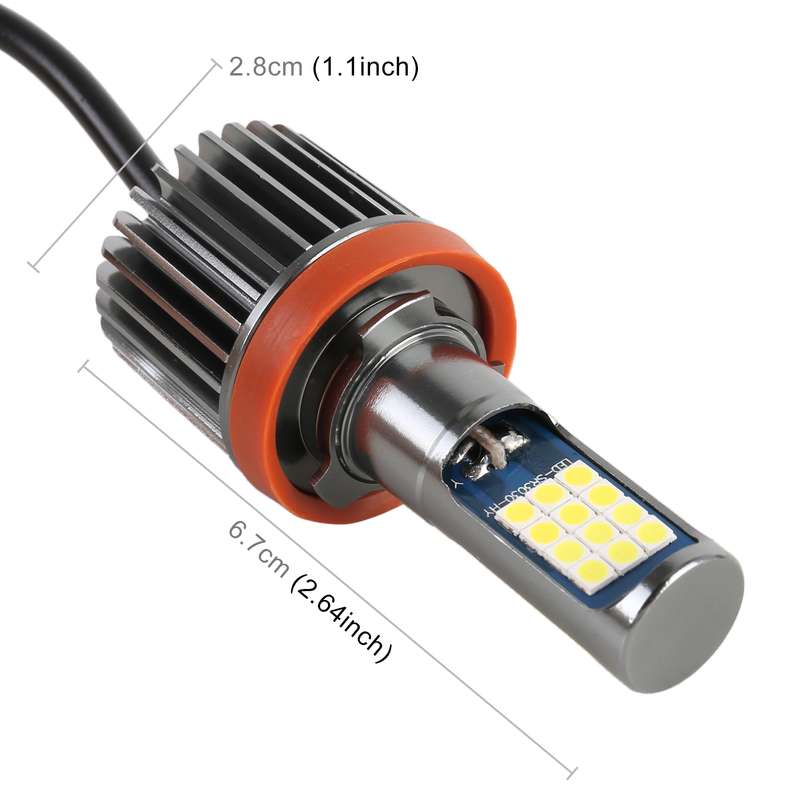 H11 2 PCS DC12-24V / 10.5W Car Fog Lights with 24LEDs SMD-3030 & Constant Current, Box Packaging(Whi