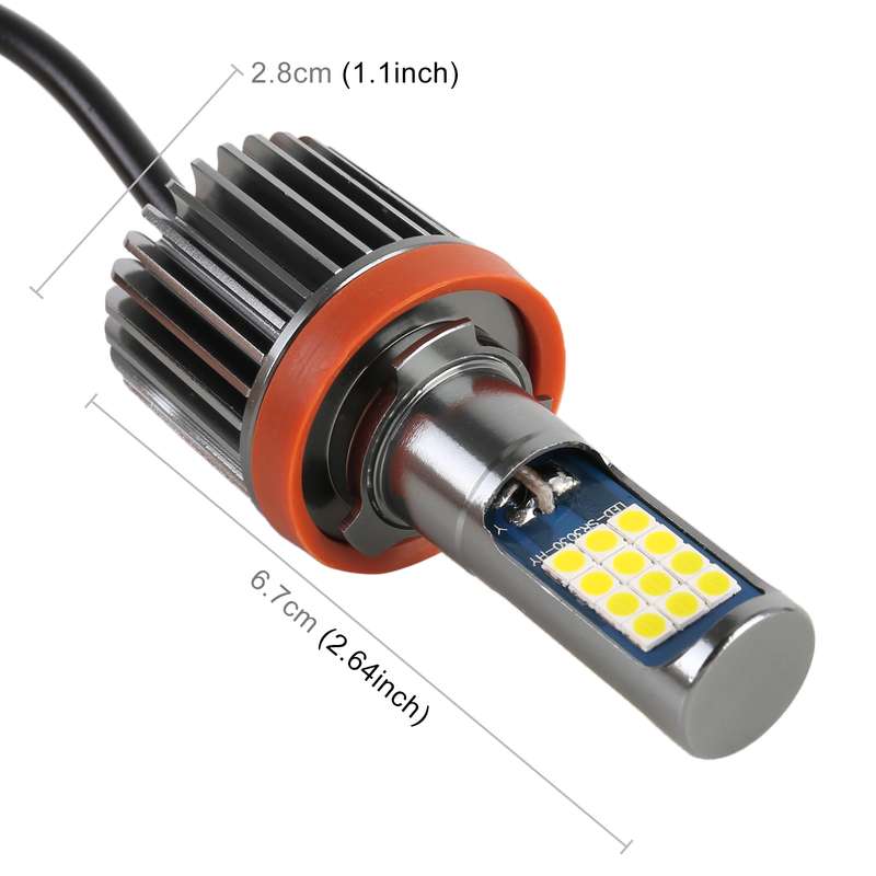H11 2 PCS DC12-24V / 10.5W Car Fog Lights with 24LEDs SMD-3030 & Constant Current, Box Packaging(Gol