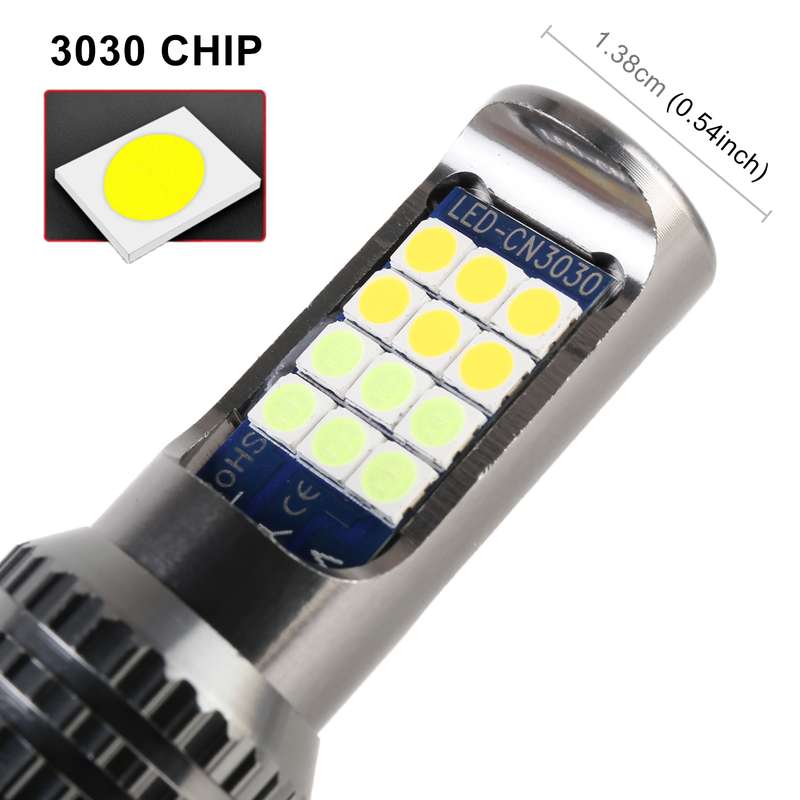 9005 2 PCS DC12-24V / 8.6W Car Double Colors Fog Lights with 24LEDs SMD-3030 & Constant Current, Bag