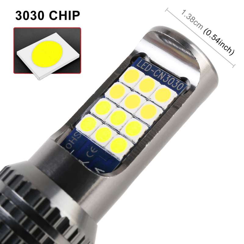 9006 2 PCS DC12-24V / 8.6W Car Double Colors Fog Lights with 24LEDs SMD-3030 & Constant Current, Bag