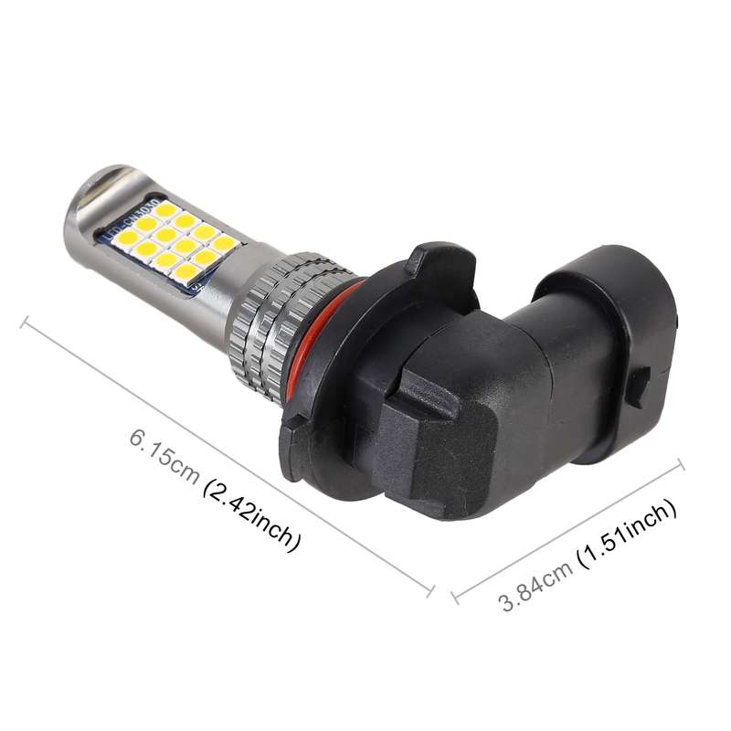 9006 2 PCS DC12-24V / 8.6W Car Fog Lights with 24LEDs SMD-3030 & Constant Current, Bag Packagin(Gold