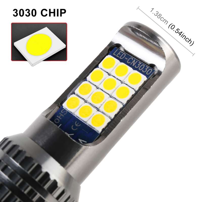 9006 2 PCS DC12-24V / 8.6W Car Fog Lights with 24LEDs SMD-3030 & Constant Current, Bag Packagin(Gold