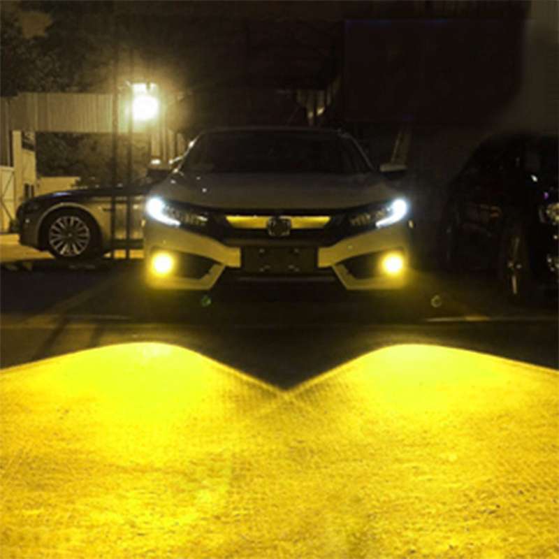 9006 2 PCS DC12-24V / 8.6W Car Fog Lights with 24LEDs SMD-3030 & Constant Current, Bag Packagin(Gold