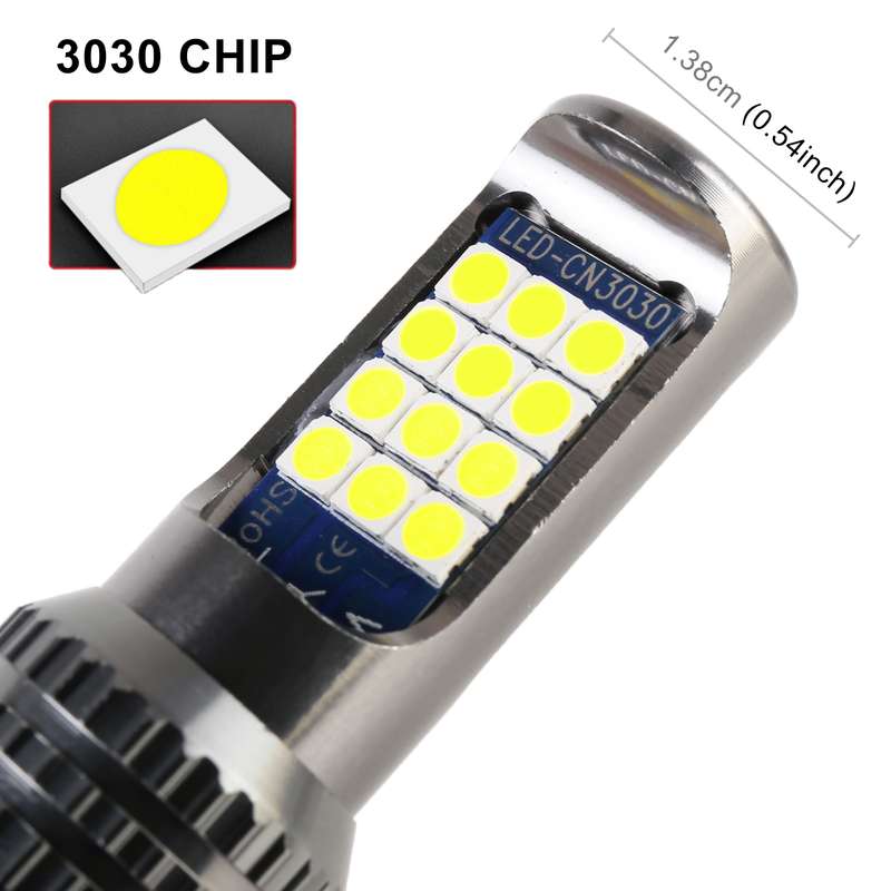 9006 2 PCS DC12-24V / 8.6W Car Fog Lights with 24LEDs SMD-3030 & Constant Current, Bag Packagin(Lime
