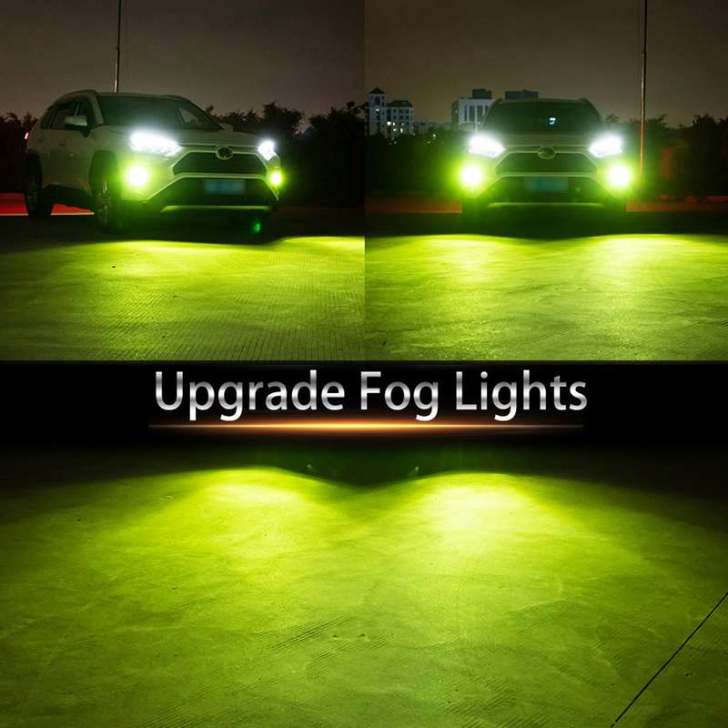 9006 2 PCS DC12-24V / 8.6W Car Fog Lights with 24LEDs SMD-3030 & Constant Current, Bag Packagin(Lime