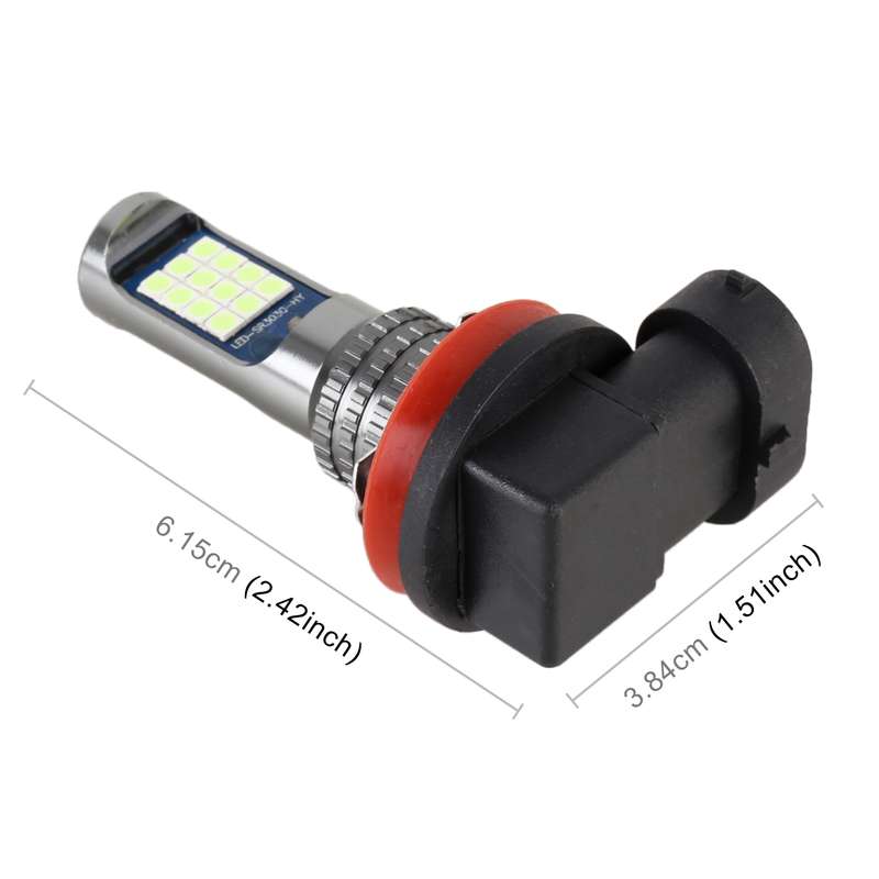 H11 / H8 2 PCS DC12-24V / 8.6W Car Fog Lights with 24LEDs SMD-3030 & Constant Current, Bag Packagin(