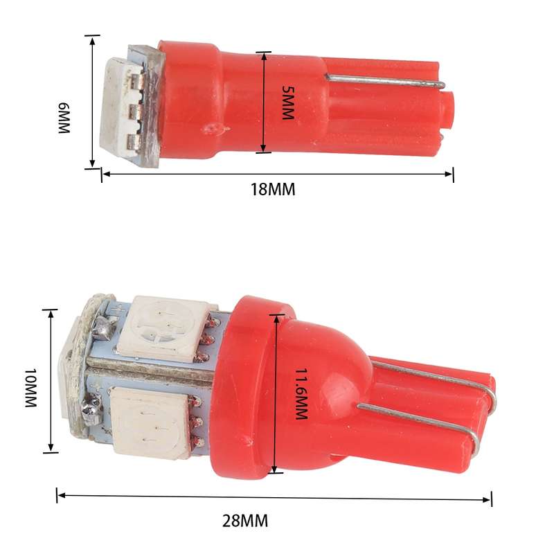 70 PCS T5 / T10 Car Modification LED Indicator Light with T5 / T10 Lamp Holder(Yellow Light