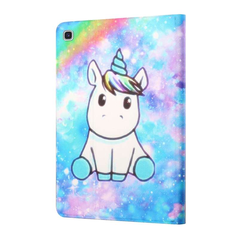 For Samsung Galaxy Tab A 10.1 2019 T515/T510 Colored Drawing Horizontal Flip Leather Case with Holde