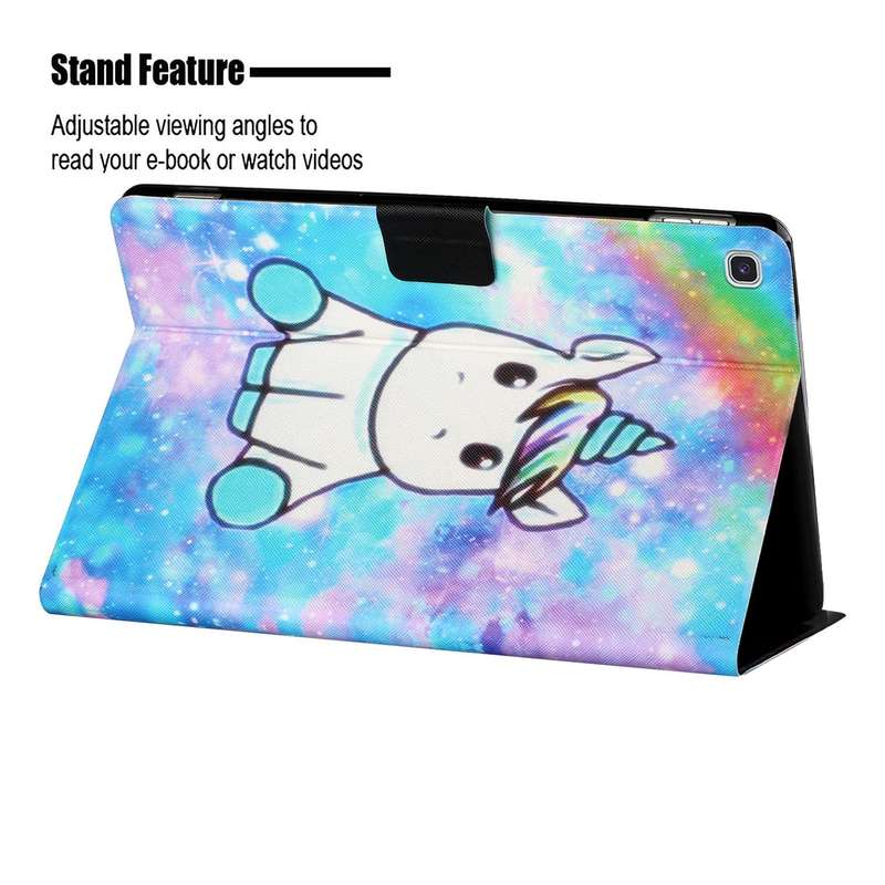 For Samsung Galaxy Tab A 10.1 2019 T515/T510 Colored Drawing Horizontal Flip Leather Case with Holde