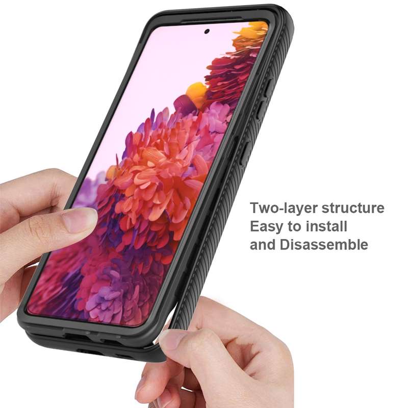 For Samsung Galaxy S21 Ultra 5G Starry Sky Solid Color Series Shockproof PC + TPU Protective Case(Wh