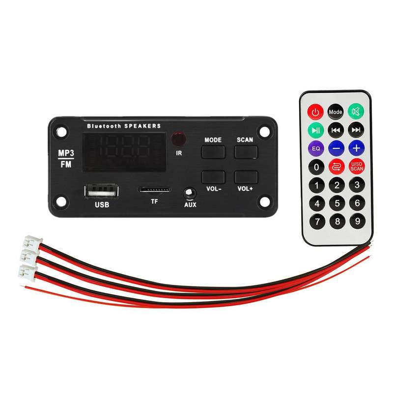 JX-916BT 12V 50W Color Screen Car MP3 Player,Support Bluetooth / FM / Call / Recording