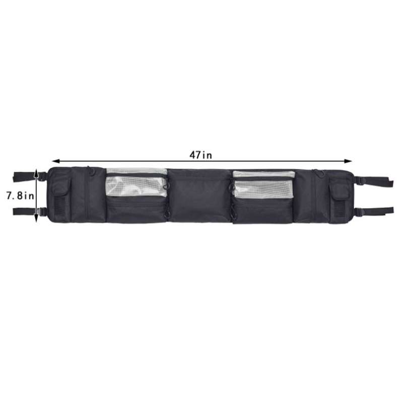 Car Roll Bar Storage Bag Organizer for Jeep Wrangler LJ TJ JK JL 1955-2020