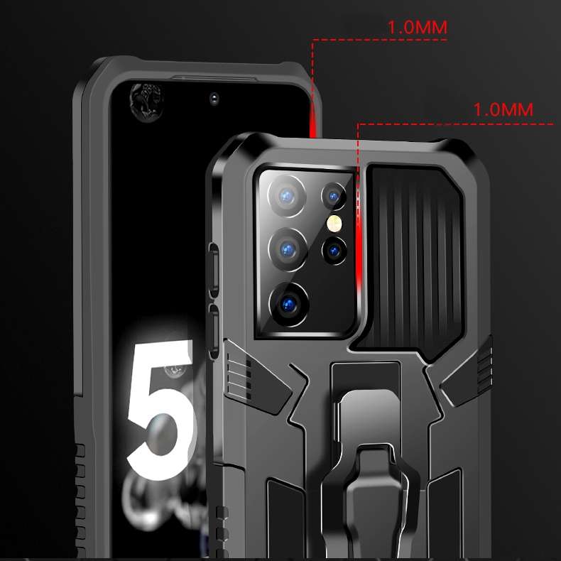 For Xiaomi Poco M3 Machine Armor Warrior Shockproof PC + TPU Protective Case(Black)