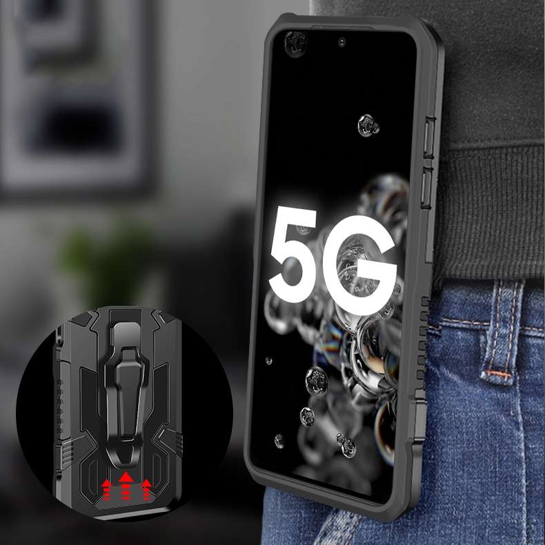 For Xiaomi Poco M3 Machine Armor Warrior Shockproof PC + TPU Protective Case(Black)