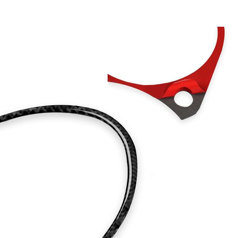 Car Carbon Fiber Dashboard Panel Decorative Sticker for Nissan 370Z Z34 2009-, Left and Right Drive