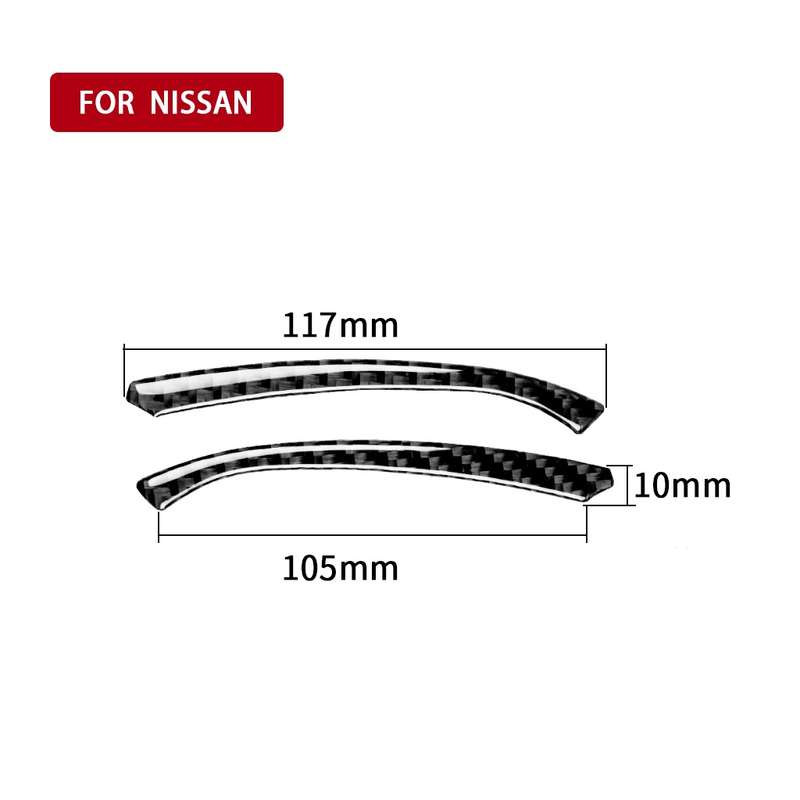 Car Carbon Fiber Dashboard Decorative Strip for Nissan 370Z Z34 2009-, Left and Right Drive Universa