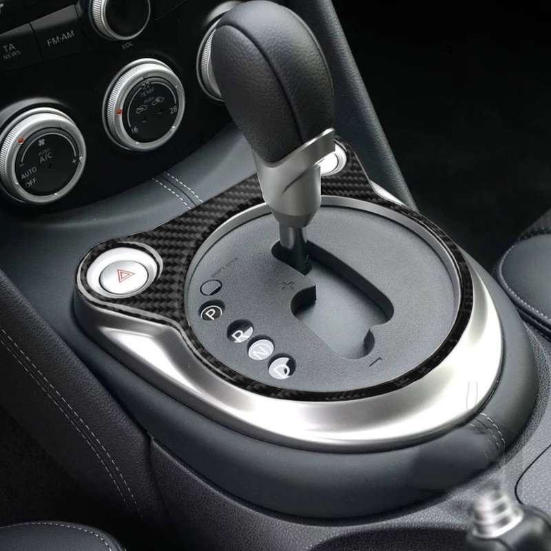 Car Carbon Fiber Whole Gear Position Console Panel Decorative Sticker for Nissan 370Z Z34 2009-, Lef