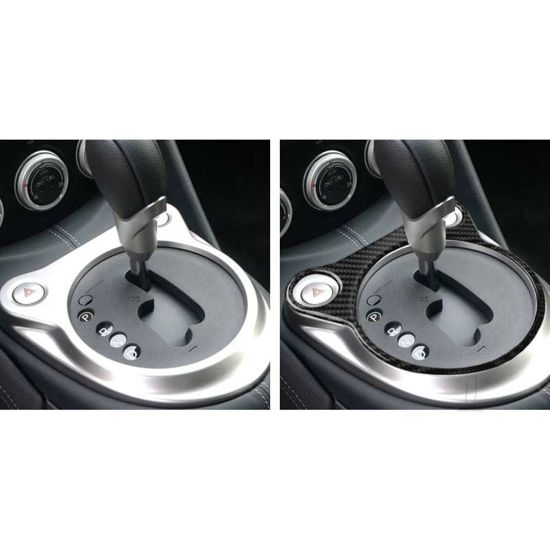 Car Carbon Fiber Whole Gear Position Console Panel Decorative Sticker for Nissan 370Z Z34 2009-, Lef
