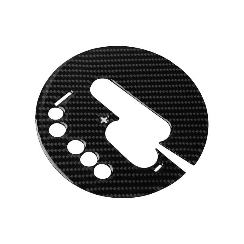 Car Carbon Fiber Manual Transmission Panel Decorative Sticker for Nissan 370Z Z34 2009- Left Drive