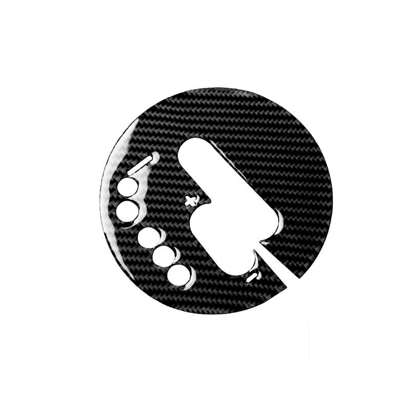 Car Carbon Fiber Manual Transmission Panel Decorative Sticker for Nissan 370Z Z34 2009- Left Drive