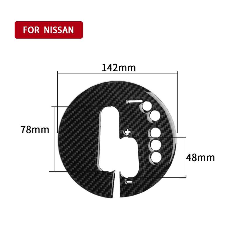Car Carbon Fiber Manual Transmission Panel Decorative Sticker for Nissan 370Z Z34 2009- Right Drive