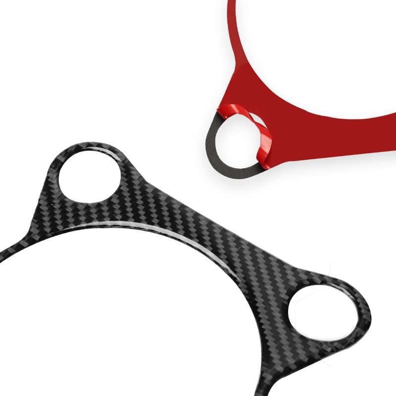 Car Carbon Fiber Gear Shift Panel Decorative Sticker for Nissan 370Z Z34 2009- Left Drive