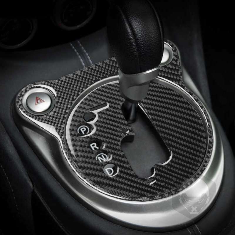 Car Carbon Fiber Gear Shift Panel Decorative Sticker for Nissan 370Z Z34 2009- Left Drive