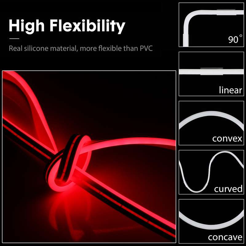 CJ-1206 12V 6A 5m IP65 Waterproof Silicone Neon LED Strip Light(Sky Blue)