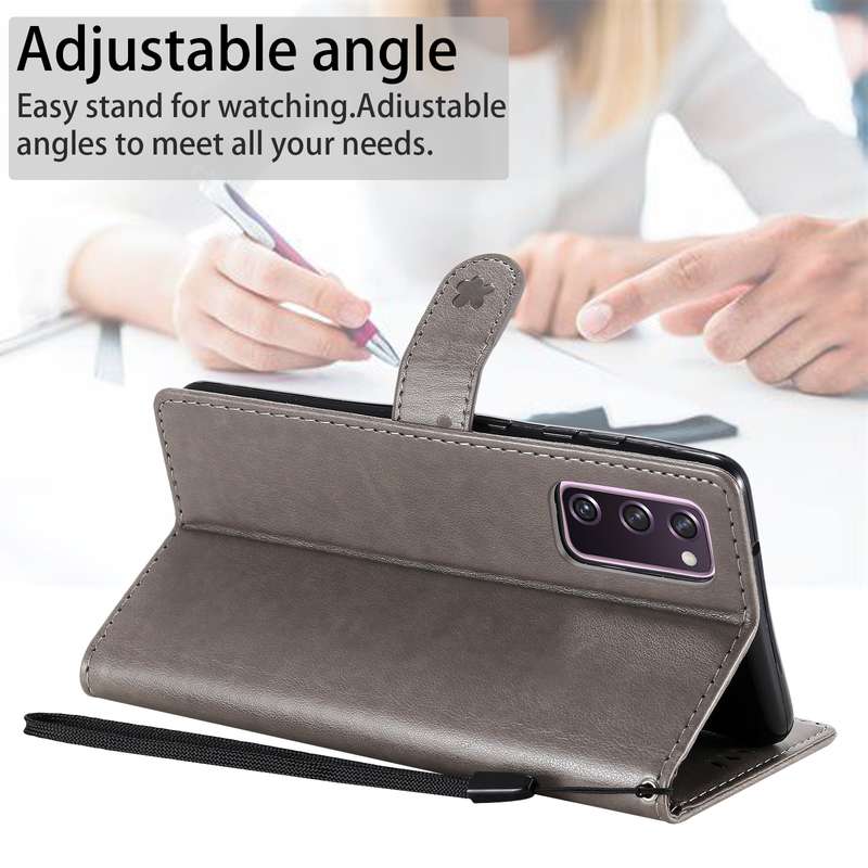 For Samsung Galaxy S20 FE Cat Bee Embossing Pattern Shockproof Horizontal Flip Leather Case with Hol