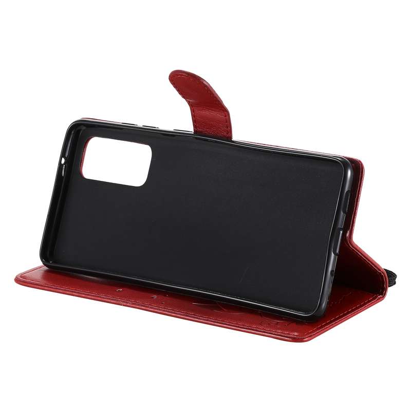 For Samsung Galaxy S20 FE Cat Bee Embossing Pattern Shockproof Horizontal Flip Leather Case with Hol