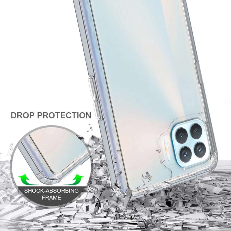 For OPPO A93 Shockproof Scratchproof TPU + Acrylic Protective Case(Black)
